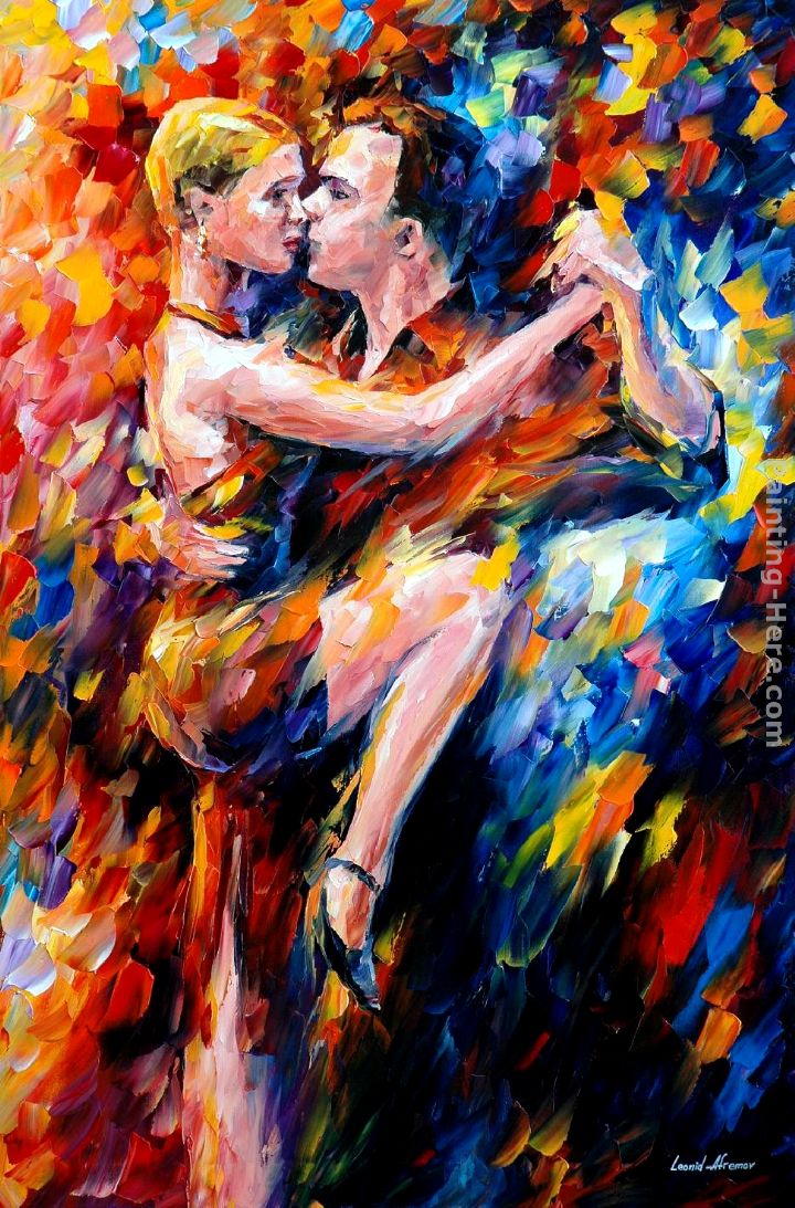 TANGO OF LOVE painting - Leonid Afremov TANGO OF LOVE art painting